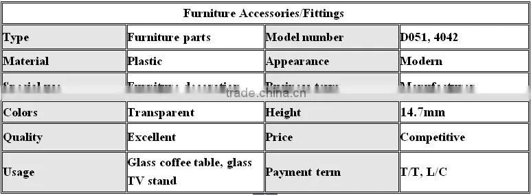 transparent led furniture plastic accessories