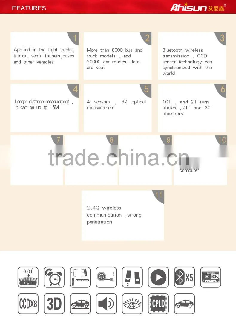 used wheel aligner equipment for both truck and car as diagnostic equipment