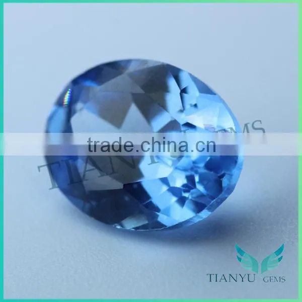 Factory wholesale price egg shape dark blue spinel 110#2
