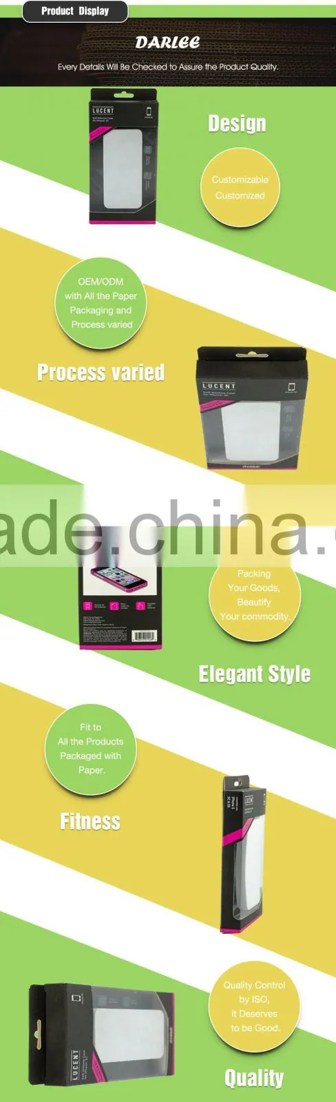 ShenZhen supplier creative design hanging 350gsm coated paper packaging for mobile phone case