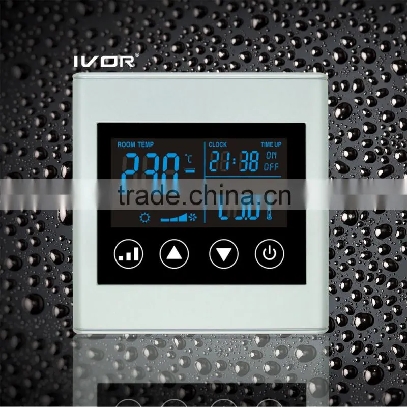 Good Quality IVOR 220V Central Air-Conditioner Thermostat Digital AC Thermostat Switch SK-AC2300L8 Light Silver PC Frame