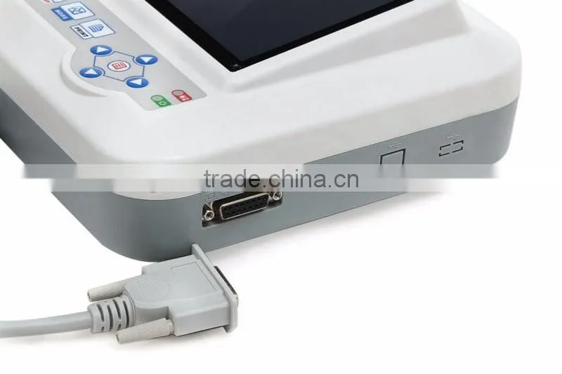 CE &ISO13485 OEM design Standard 12 leads Touch Screen Digital 6-channel Electrocardiograph