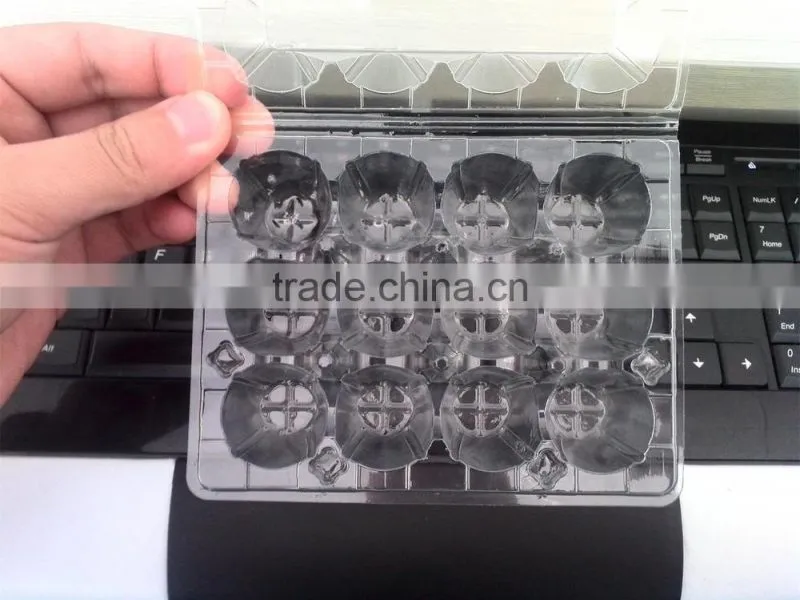 12 Quail eggs clear pet plastic egg carton/quail egg trays/packing quail egg trays