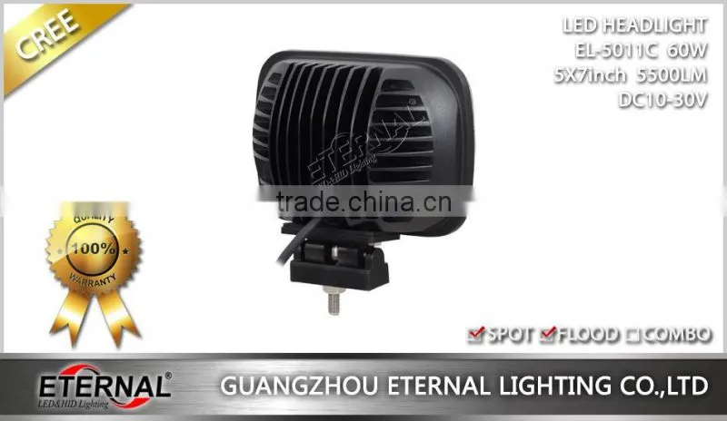 60W 5x7in led headlight replacement bulb kit H6014 H6052 H6054 lamp for Jeep Mazda Honda Mitsubishi Hyundai