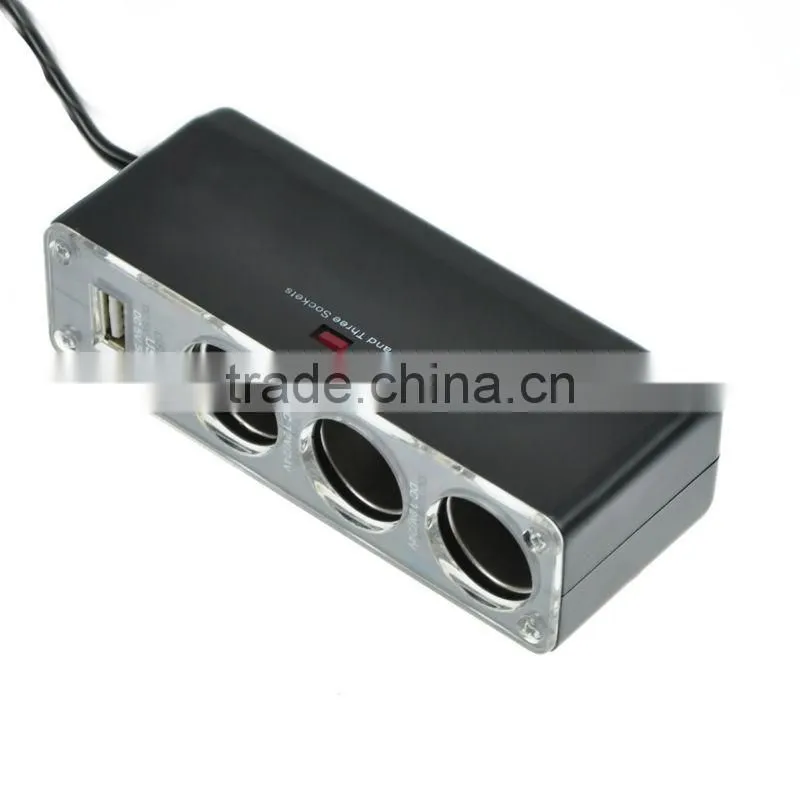 USB Car cigarette charger Multi socket universal USB car charger