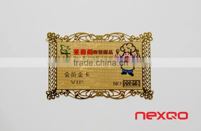 Custom printed laser cut business card metal