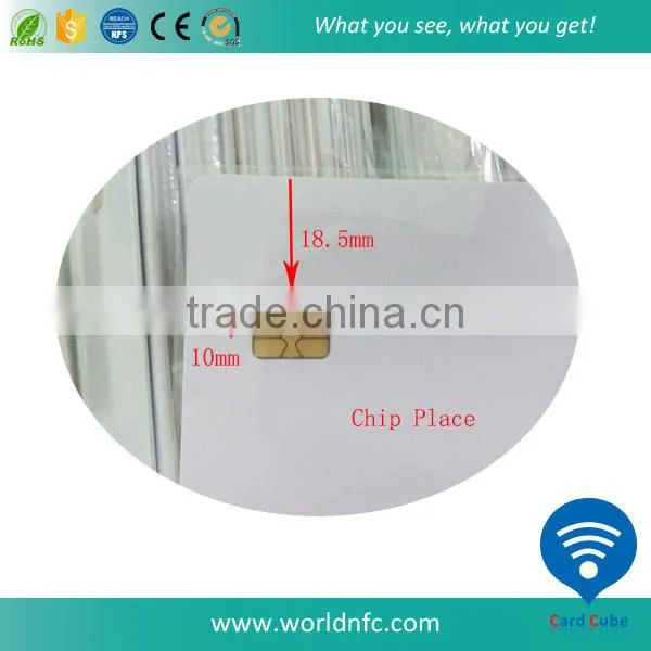 Blank Plastic PVC Rewritable Memory Contact IC Card with SLE4442 chip