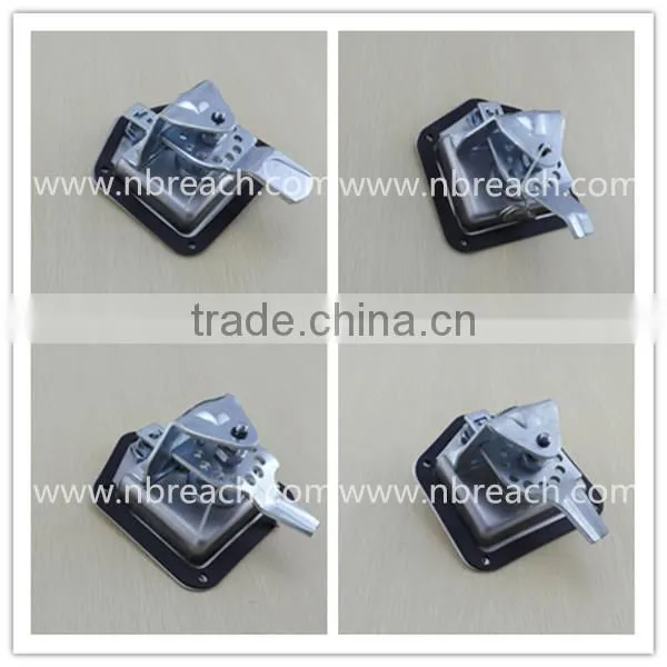 Flush Mount Polished Stainless Steel Key-Locking Recessed Truck Toolbox Latch