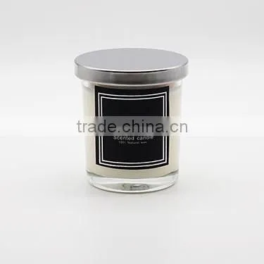 customized 100% natural soy wax candle in glass jar , scented candle,natural essence candle