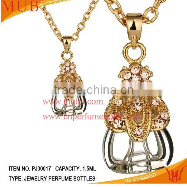 Dress Shape Jewelry Pendant Glass Perfume bottle jewelry