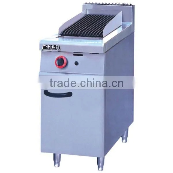 Gas Lava Rock Grill with Cabinet - Restaurant Equipment