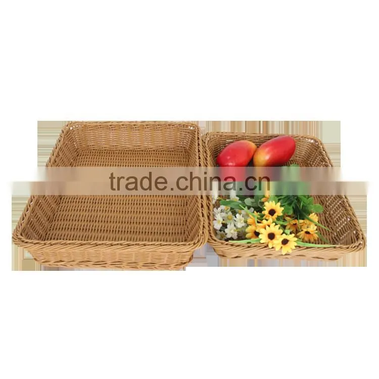Functional durable rattan woven vegetable store equipment fruit basket