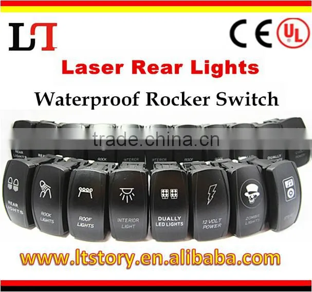 Carling waterproof laser rocker switch