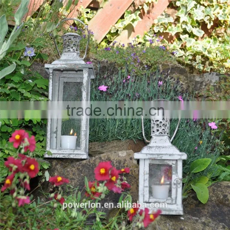 Shabby Chic Style Garden Candle Lantern Outdoor Decoration