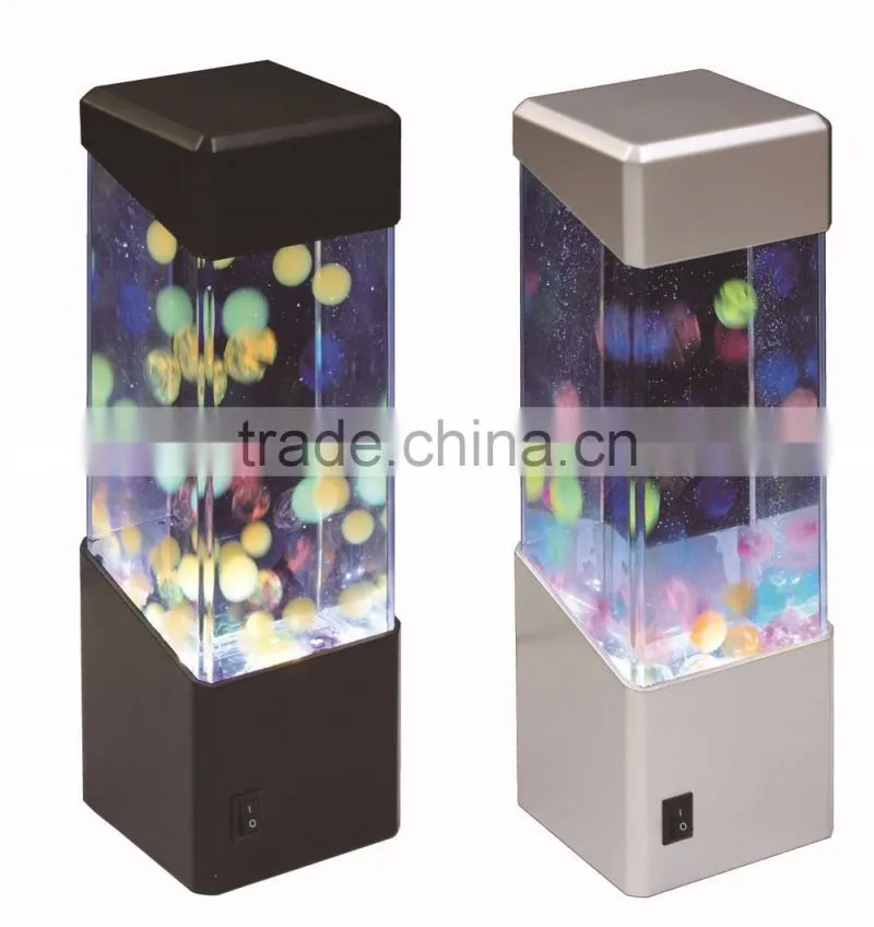 LED Colorful Crystal glass Lamp, Jellyfish Lamp/ Volcano Light/Flash Jelly Lamp