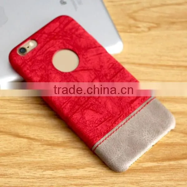 wholesale phone cases for iPhone 6, mobile phone leather case round logo hole phone shell for iPhone6