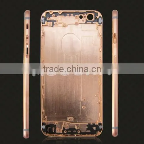 Original 24k gold for iphone 6/plus matt finish housing back cover for apple,24k for iphone 6 gold housing