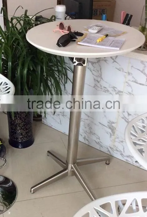 fashion modern outdoor folded ABS top brushed aluminum high cocktail table bar table LQ- BT309
