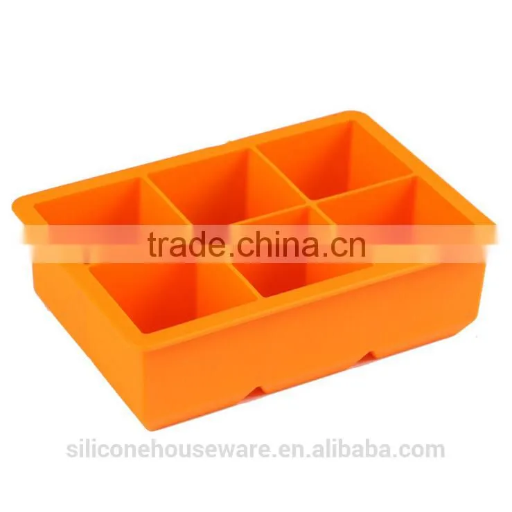 Tovolo King Giant Square Ice Cube Tray Mould Maker Red Silicone Freeze Drink