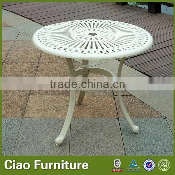 Color dot coffee table set cast aluminum furniture