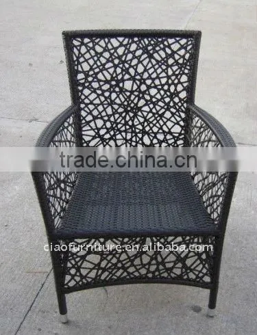 NEW design black wicker arm chair outdoor wicker chair