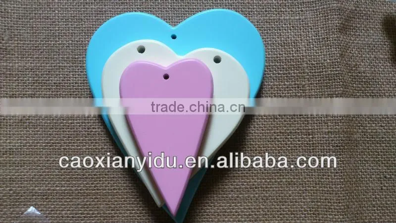 Blue Wooden Heart Wooden Letter Household Wedding Decoration