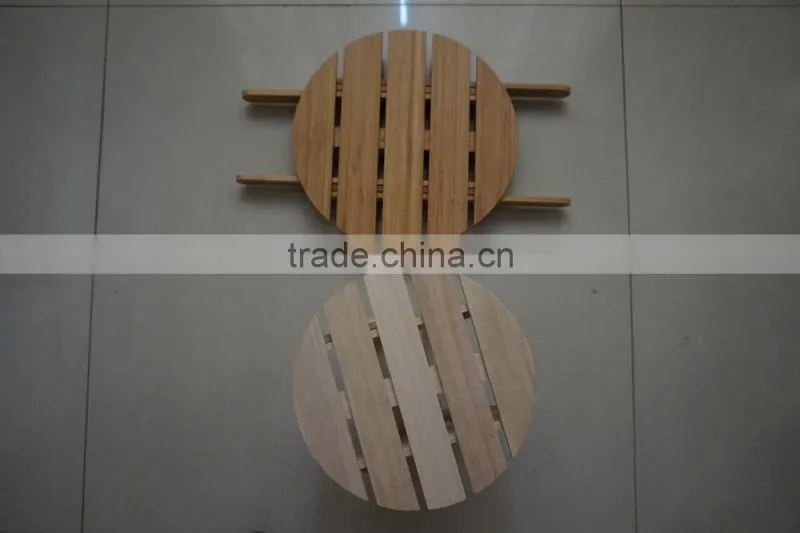 Wooden bench folding stool