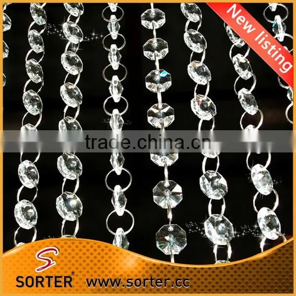 K9 crystal glass beads pendants crystal bead chains
