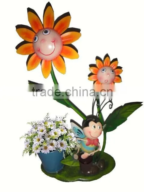 YS10115RV2 metal butterfly unique plant pots made in Xiamen with size 35.5X17X50CM