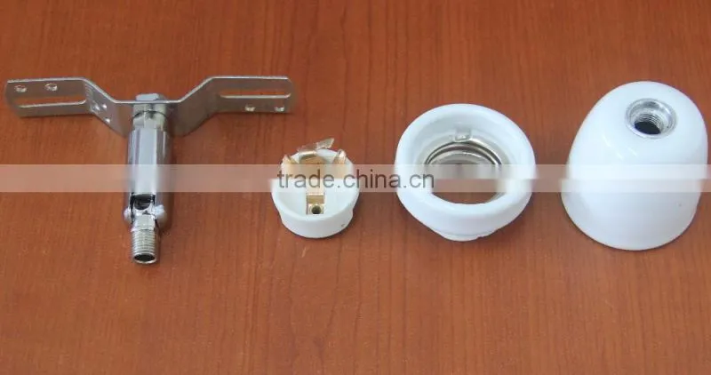 Newest porcelain lamp holder with 180 degree rotary bracket/light socket/bulb holder