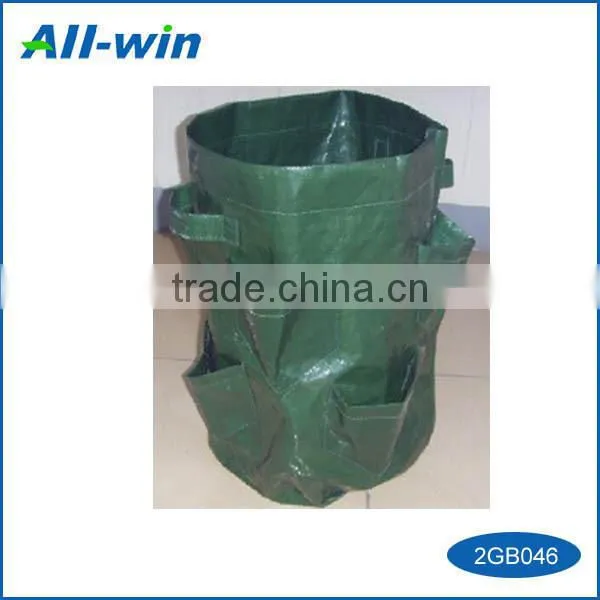 hot selling new garden use potable PE woven planting bag with pockets