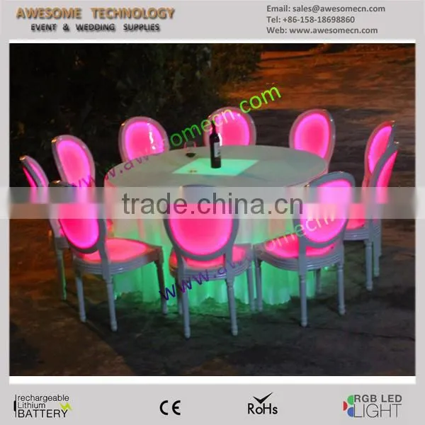 Led glow louis XVI chair for dining