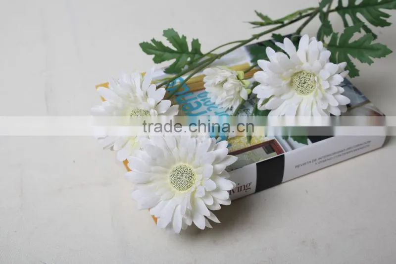 White Decorative Artifial Gerbera flower for landscaping decoration
