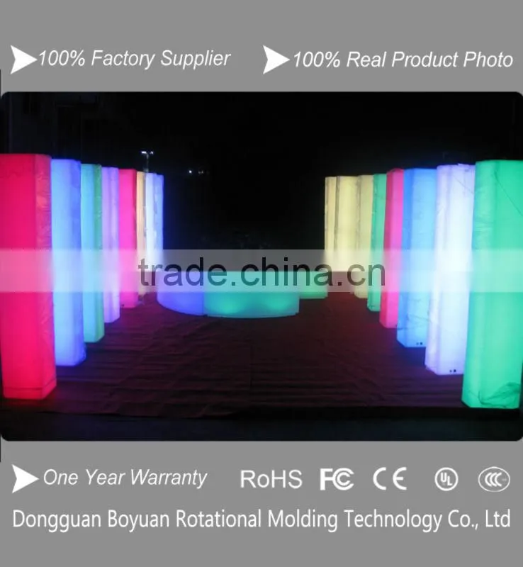 LED white plastic light wedding pillars columns