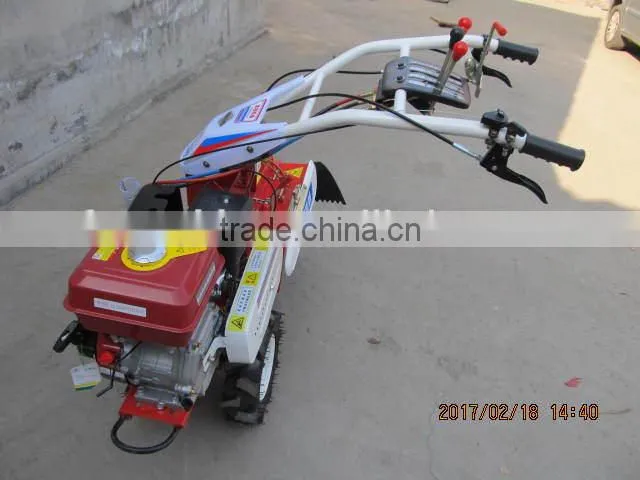 Multi-functional manual start gasoline power rotary tiller of farm equipment