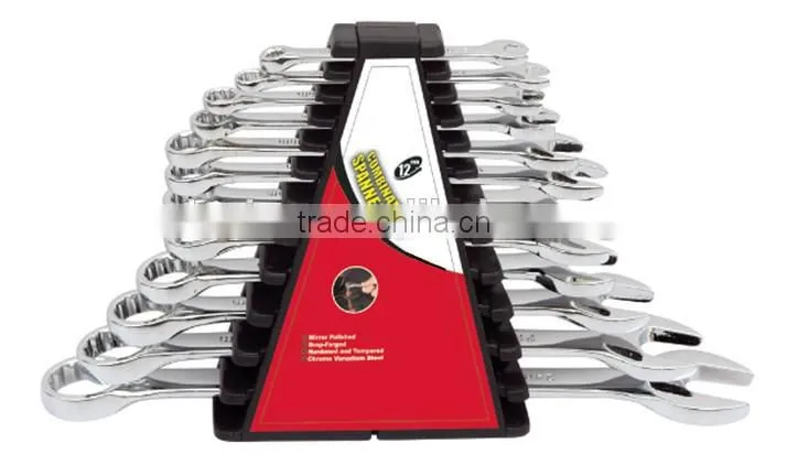 Drop forged carbon steel 12 pcs Combination spanner set