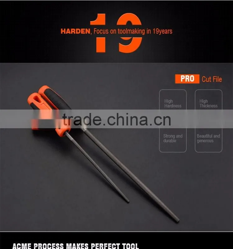 Professional 10" Round Second Cut File With Soft Handle