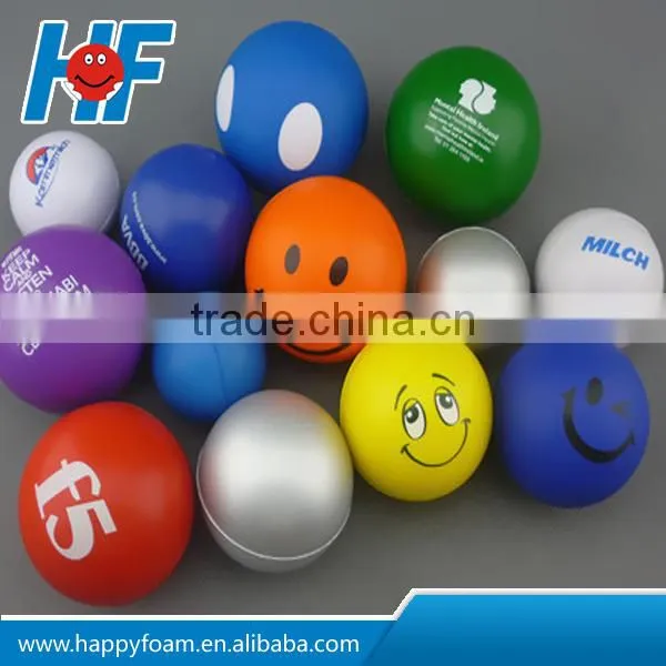 Factory outlet PU foam emoji smiley cute anti stress ball