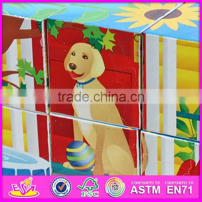 2016 top fashion baby wooden toy puzzle,best sale kids wooden toy puzzle W14F045-A20