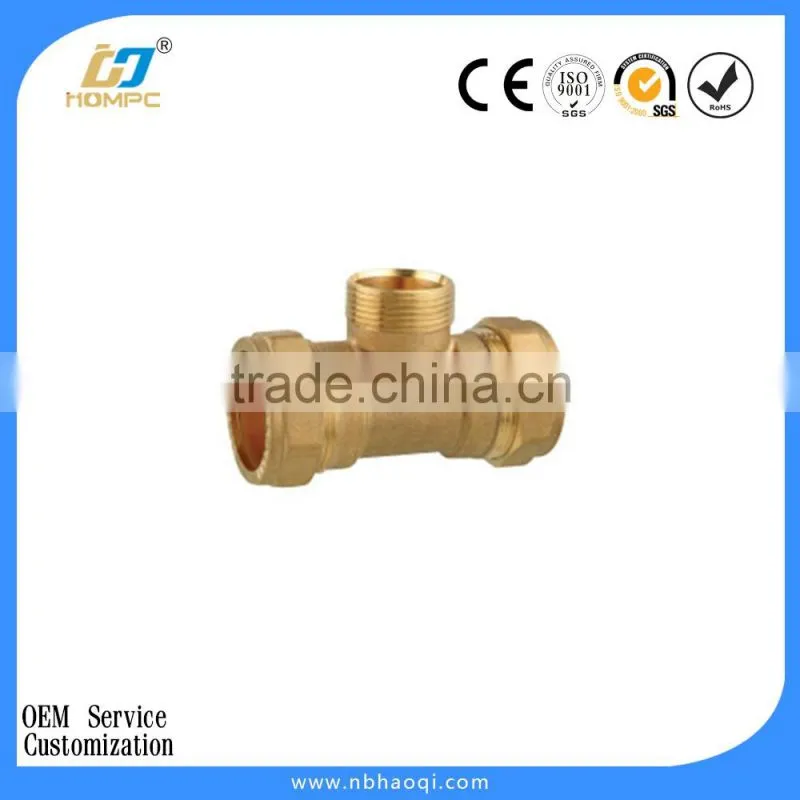 brass tee bushing pex-al-pex pipe
