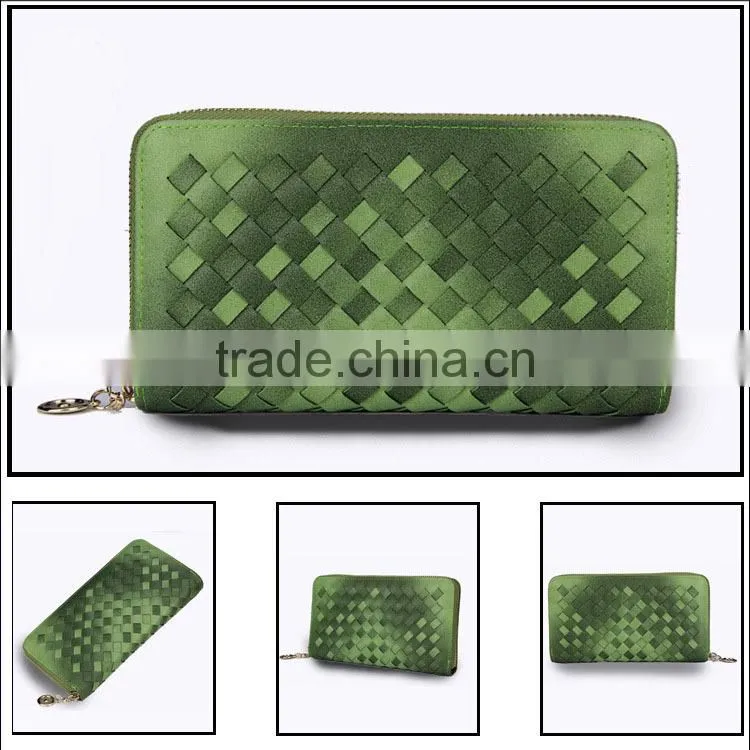 2015 Fashion New Design Woman Wallet Knit Lines Lady Wallet/Purse Women