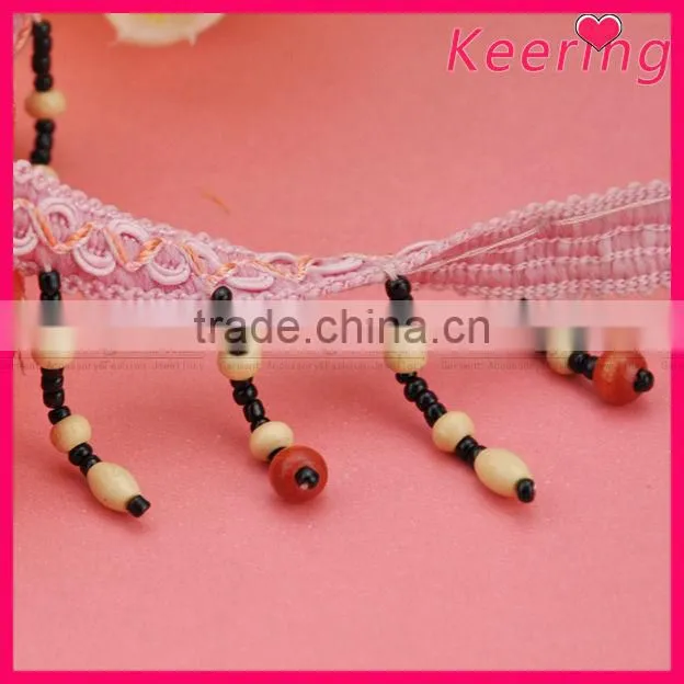 wholesale decorative beaded trimming for clothing WTP-1255