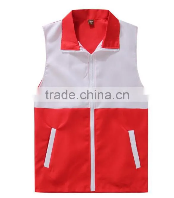 Adversting Working Uniform Audlt Vest Logo Printed