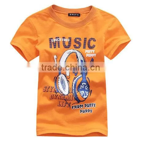 Hot! Fashion Print Kids Round Neck T-shirt