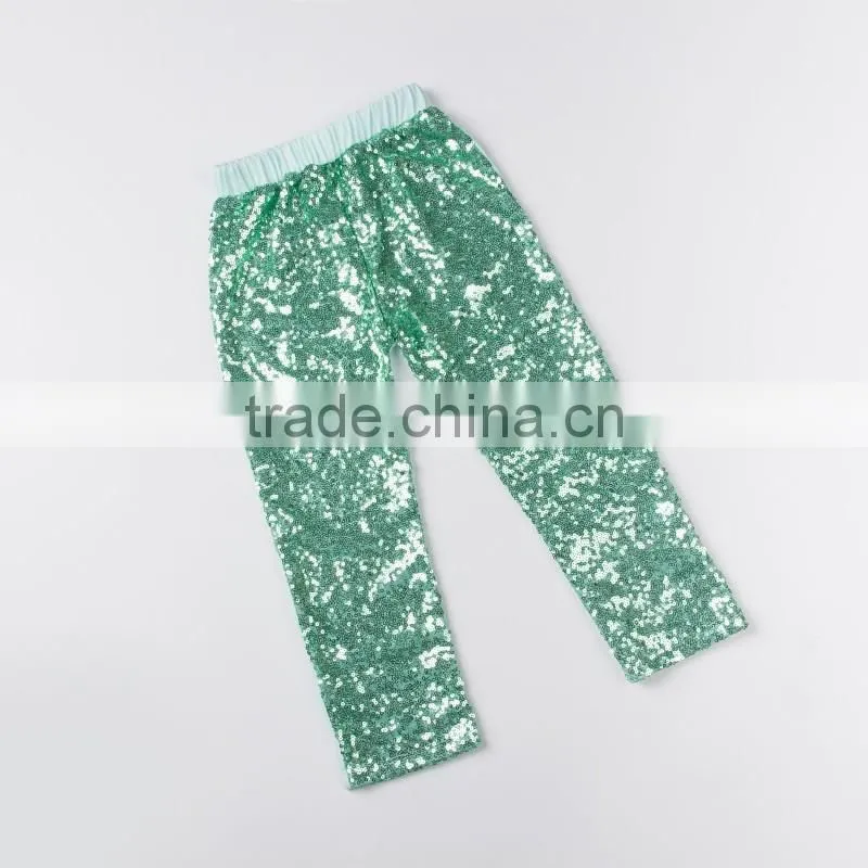 2016 Fashion Gold Sequin Pants Children Sequins Pants Girls Fancy Icing Capri