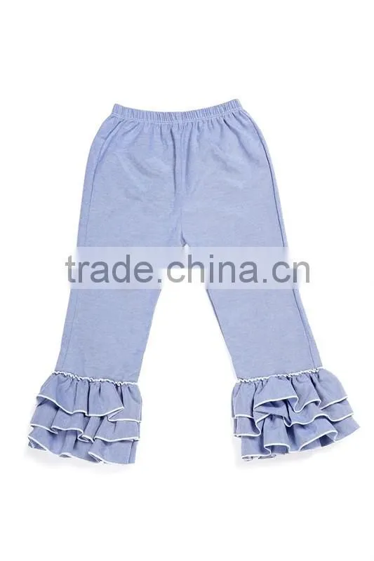 Wholesale 100% Cotton Ruffle Pants For Baby Girls