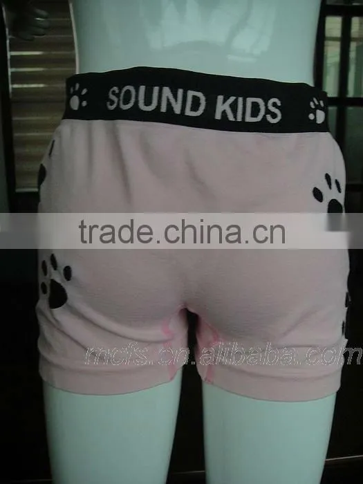 Funny blue kids underwear cheap seamless boy's boxer shorts underwear