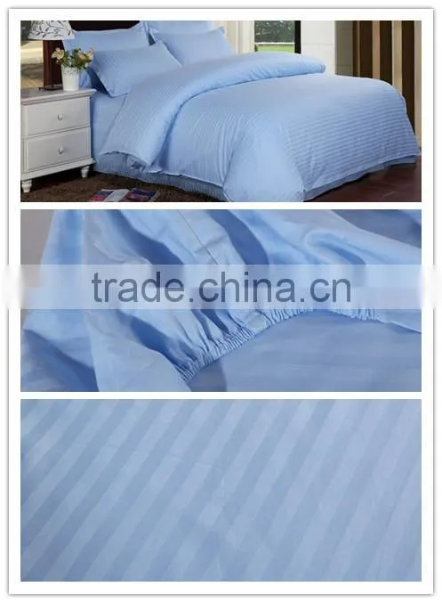 1CM white stripe design hotel bedding set 4 pcs