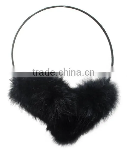 YR853 fashion real rabbit fur headwear ear muffs