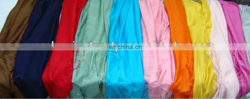 Plain Silk Pashmina Wool Shawls & Scarves